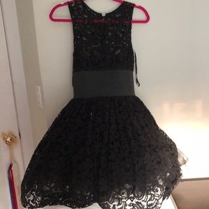 Black Ruffle Mini Dress